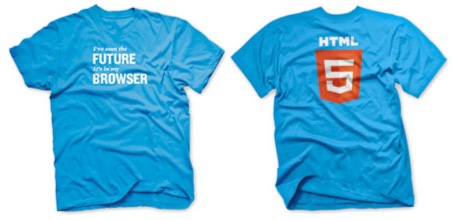 Offizielle Fan-Shirts mit dem neuen HTML5-Logo